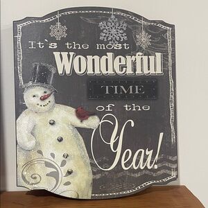 🦁 Festive Snowman Wall Sign